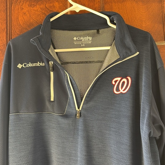 Columbia Nationals Men’s Large Omni-Heat Navy Pullover in excellent condition. - Picture 5 of 10